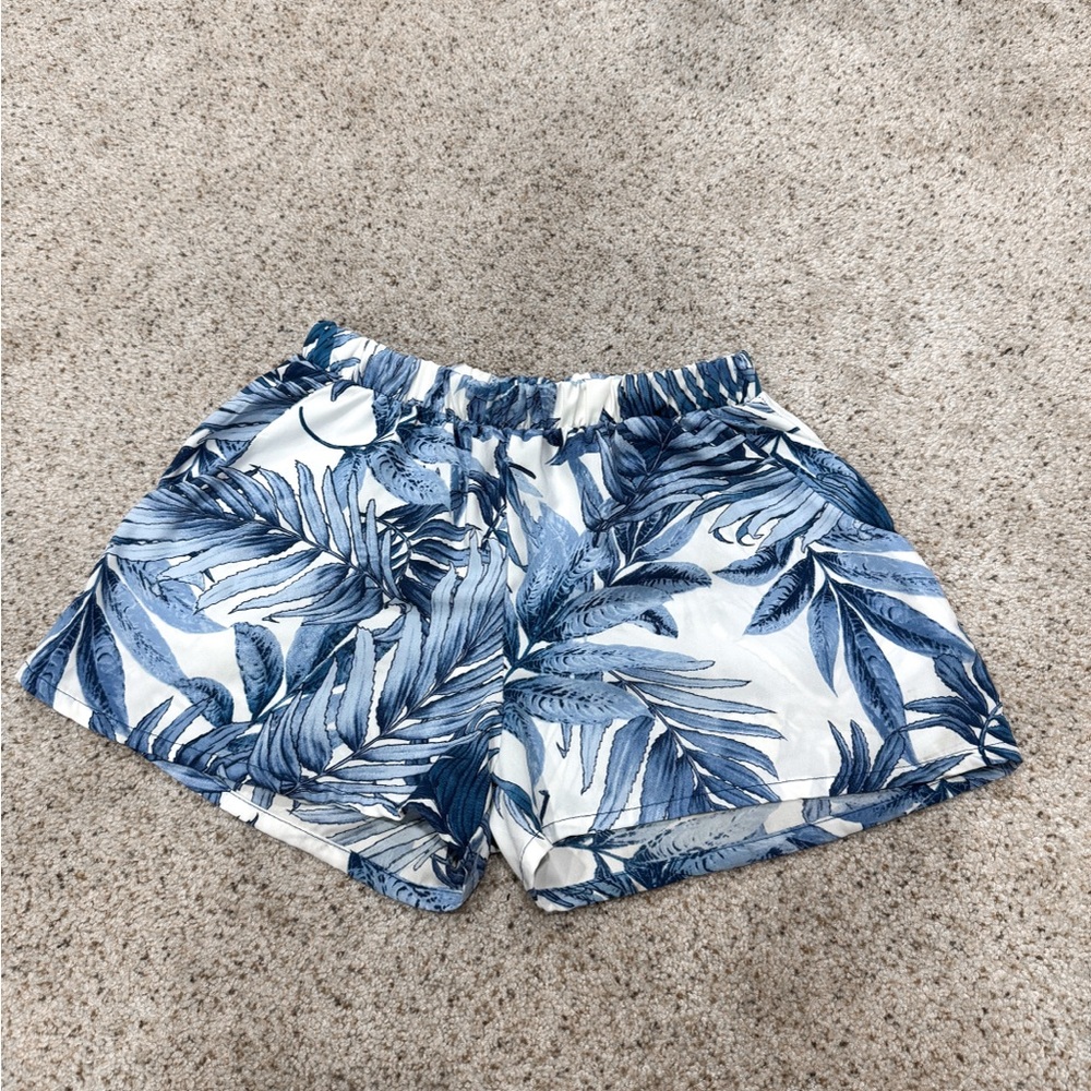 Blue Leaf Summer Boho Women's Shorts